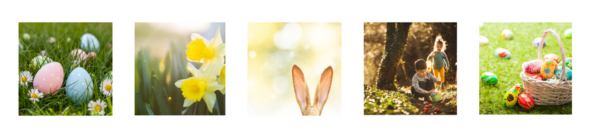 Collage of Easter themed images